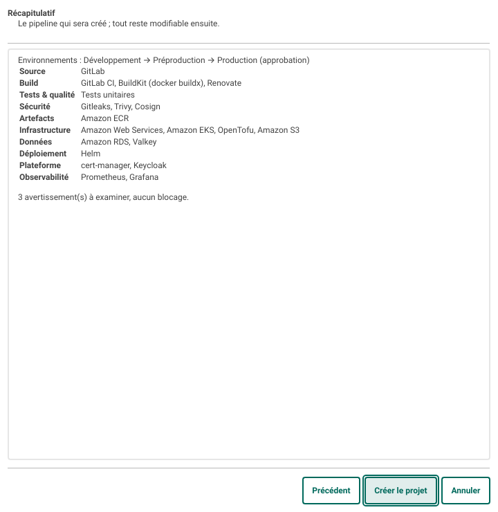 Assistant de démarrage